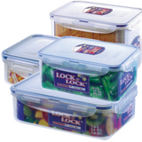 Lock And Lock Clear Plastic Food Storage Container Set Cake Lunch Box Cereal