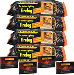 FlameFast Instant Lighting 4 Firelog & 4 Firelighters Fireplace Fuel Fire Log  