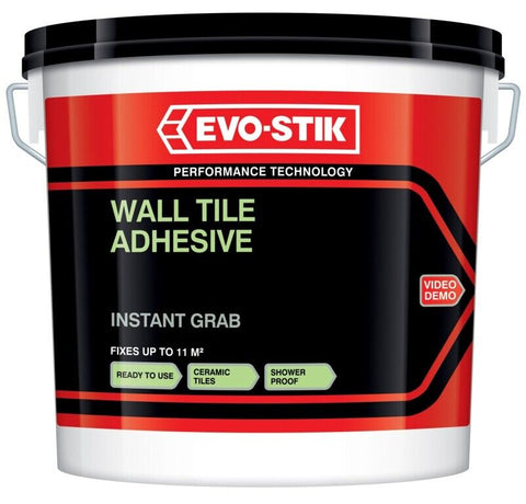 Evo-Stik Instant Grab Wall Tile Adhesive Ready Mixed Ceramic Mosaic 1L - 5L