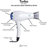 InStyler Professional Style Ceramic Turbo Ionic Hair Dryer Blower 2000W