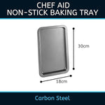 Chef Aid Non Stick Baking Tray Oven Sheets Roasting Cooking 30x21.5x1.5cm