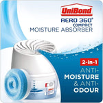 UniBond Aero 360 Compact Moisture Absorber Dehumidifier System Device + 1 Refill