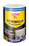 Citronella Pillar Candle Outdoor Garden Summer Night 38 Hour Flies Mosquito Bug