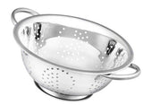 Stainless Steel Colander Strainer Pasta Spaghetti Veg Washing Drainer 2 Handles
