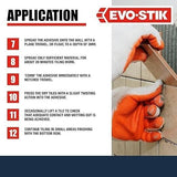 Evo-Stik Wall Tile Adhesive And Grout Mould Resistant Ready To Use 1 Litre White