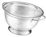 Stainless Steel Colander Strainer Pasta Spaghetti Veg Washing Drainer 2 Handles