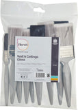 Harris Essentials 10 Paint Brush Pack Woodwork Gloss Walls Ceilings WoodGloss