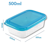 Food Storage Container With Lid Airtight Rectangle Strong Non-Leak Reusable