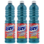 3 x Asevi Concentrated Floor and Multi Purpose Cleaner Cian 1 Litre