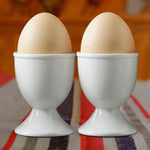 Chef Aid Egg Cup Set For Great Presentation Boiled Eggs Pack Of 4 White Plastic