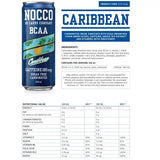 NOCCO BCAA Drink With Cafeine No Carbs Company Sugar Free Caribbean 12 x 330ml