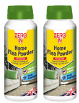 2 x Zero In Home Flea Powder Killer Treatment for Carpets STV International 300g