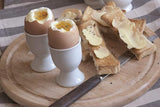 Chef Aid White Egg Cup Set Breakfast Boiled Novelty Egg Holder Kitchen Home Food