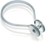 Croydex Clear Shower Curtain Button Rings For curtain rods upto 33m Pack of 12
