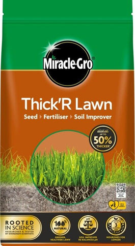 Miracle Gro Evergreen Thick R Lawn Grass Seed Fertiliser Fast Grow 80sqm- 150sqm