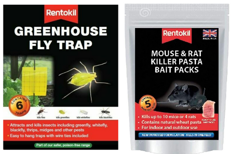 Rentokil Fly Killer Cassette Fly Papers Tube Kills Trap Flies Mosquitoes Midges