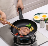 All Sizes Frying Round Aluminum Non Stick Pot Fry Flat Pan Oven Home Kitchen