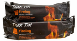 Tiger Tim Natural Odourless Smokeless Heavy Firelogs Chimney Fuels 1.1KG Each