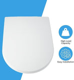 Soft Close Toilet Seat Bathroom D Shape WC Heavy Duty Seat One Button Release