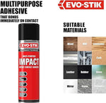 Evo Stick High Strength Impact Spray Contact Adhesive Multi Purpose Glue 500ml