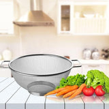 Stainless Steel Colander Food Strainer Basket With Handle Drain Water Rice Pasta