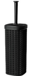 Blue Canyon Lace Design Toilet Brush And Holder Set Grey Black White