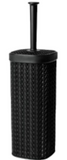 Blue Canyon Lace Design Toilet Brush And Holder Set Grey Black White