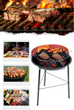 33cm Portable Round BBQ Fire Pit Outdoor Camping Barbecue Accessories Grill Mini