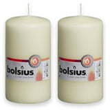 Bolsius Pillar 1 - 6 Candles Ivory Wedding Decor Events Church 130mm x 70mm 