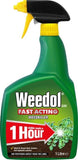 Weedol Fast Acting Weedkiller Lawn Weeds Patio Kill Trigger Spray Bottle 1L - 3L