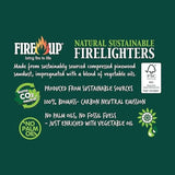 Fire Up Natural Sustainable BBQ Firelighters Safe, Green, Clean Box Of 200