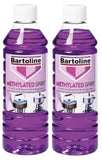 2 x Bartoline Methylated Spirit Fuel Burners Camping Stoves Stain Cleaning 500ml