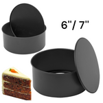 Wham 6/7 Inch Loose Bottom Round Cake Tin Deep Non Stick Baking  Pans Black