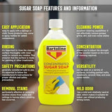 2 x Bartoline Concentrated Sugar Soap Removes Dirt, Grease & Nicotine 500ml