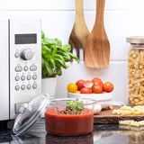 Easy Cook Small Sauce Gravy Milk Pan Microwave Saucepan With Lid 0.6L Clear