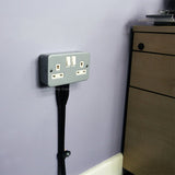 Metal Clad Socket 2 Gang Switched Socket Outlet Double Industrial Garage Bar13 A