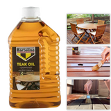 Bartoline Teak Oil Garden Wood Sealer Furniture Nourishes & Protects 2 Litre x 2