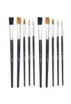 10x Harris Artists Paint Brushes Set Fine Paintwork Art Craft Hobbies Mixed Size