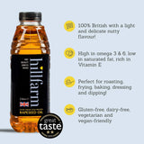 Hillfarm Extra Virgin Cold Pressed Rapeseed Oil Cooking Fry Gluten Dairy Free 2L