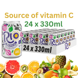 Rio Tropical Soft Drink Refreshing Carbonated Real Fruit & Juice 24 x 330ml