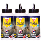 3 x Zero In Wasp Nest Killer Powder Pest Control Puff Spray Insecticide 300g