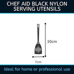 Non Stick Turner Spatula Fish Slice Flipper Kitchen Nylon Cooking Utensil Black