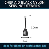 Non Stick Turner Spatula Fish Slice Flipper Kitchen Nylon Cooking Utensil Black