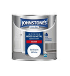 Johnstone's Wood And Metal Quick Dry Paint Gloss Brilliant White 250m - 750ml