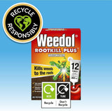 Weedol Rootkill Plus Liquid Concentrate Powerful Long Lasting Weedkiller 12Tube