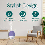 Ultrasonic Cool Mist Humidifier Spray Port Oil Aromatherapy Aroma Diffuser 2.8L