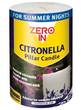 2 X Citronella Pillar Candle Outdoor Garden Summer Nights 38 Hours Burn