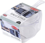 Easy Cook Small Sauce Gravy Milk Pan Microwave Saucepan With Lid 0.6L Clear