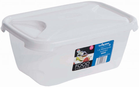 Plastic Storage Boxes With Lid Food Container Home Kitchen Office Box White