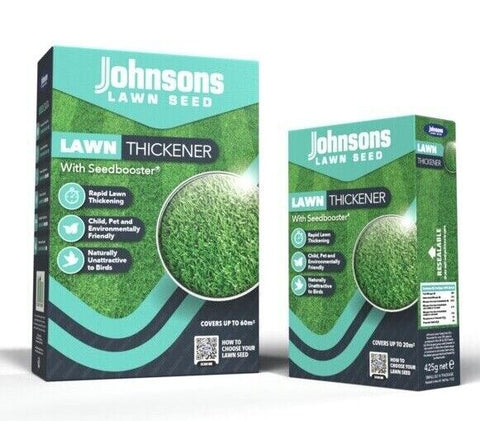 Johnsons Lawn Seed Lawn Thickener Food Feed Fertiliser 425g - 1.275kg